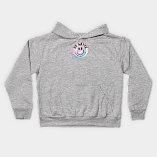 Pastel Tie Dye Be Happy Kids Hoodie